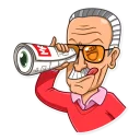😶-Stan Lee, Telegram Sticker