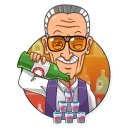 😉-Stan Lee, Telegram Sticker