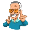 😁-Stan Lee, Telegram Sticker