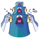 🤯-Insane Dove, Telegram Sticker