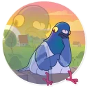 🤔-Insane Dove, Telegram Sticker