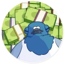 🤑-Insane Dove, Telegram Sticker