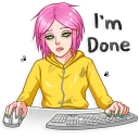 😫-Internet Addiction, Telegram Sticker
