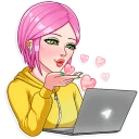 😘-Internet Addiction, Telegram Sticker