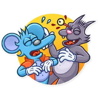 😂-The Itchy & Scratchy, Telegram Sticker