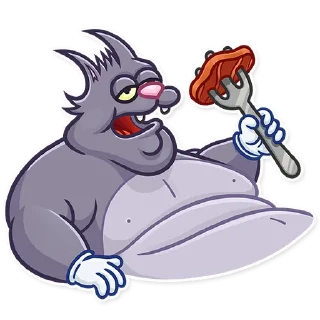 🤤-The Itchy & Scratchy, Telegram Sticker