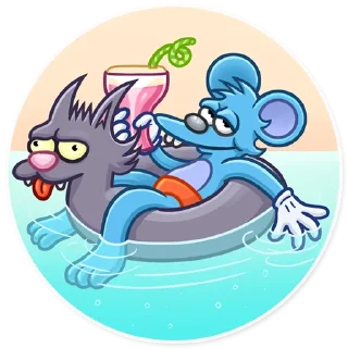 😎-The Itchy & Scratchy, Telegram Sticker