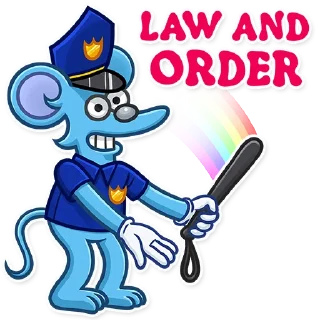 👮‍♂️-The Itchy & Scratchy, Telegram Sticker