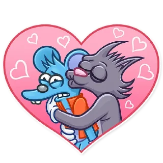 ❤️-The Itchy & Scratchy, Telegram Sticker