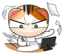 😸-Japanese Kitty, Telegram Sticker