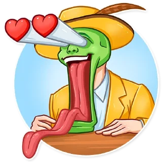 😍-Jim Carrey, Telegram Sticker
