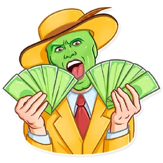 🤑-Jim Carrey, Telegram Sticker