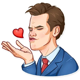 😘-Jim Carrey, Telegram Sticker