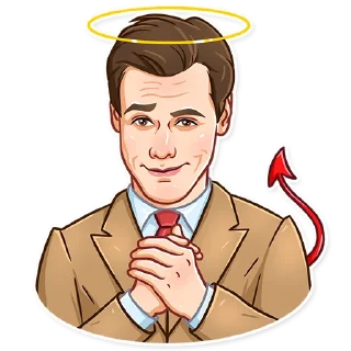 😇-Jim Carrey, Telegram Sticker