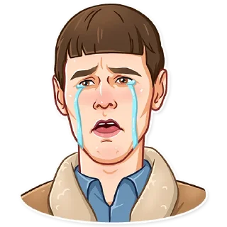 😭-Jim Carrey, Telegram Sticker