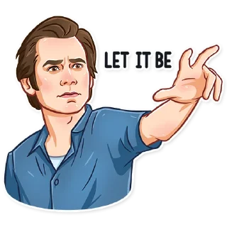 😌-Jim Carrey, Telegram Sticker