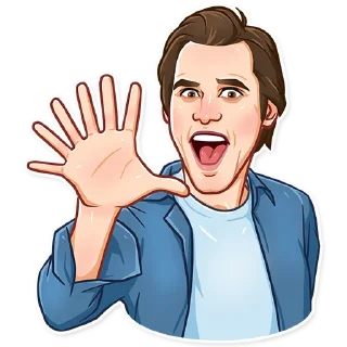 👋-Jim Carrey, Telegram Sticker