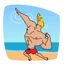 💪-Johnny Bravo, Telegram Sticker