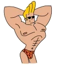 🍆-Johnny Bravo, Telegram Sticker