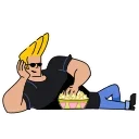 🍿-Johnny Bravo, Telegram Sticker