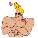 😘-Johnny Bravo, Telegram Sticker