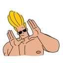 😍-Johnny Bravo, Telegram Sticker