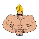 👋-Johnny Bravo, Telegram Sticker