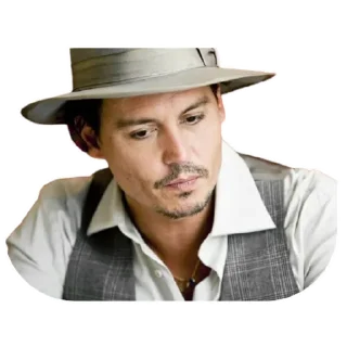 😕-Johnny Depp, Telegram Sticker