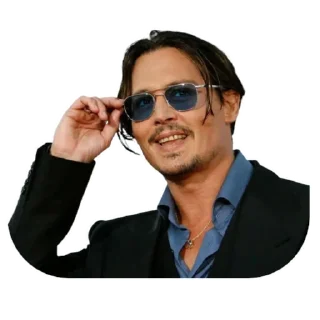 😄-Johnny Depp, Telegram Sticker