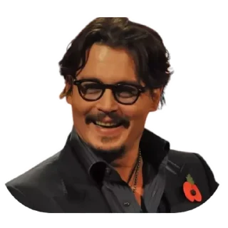 😄-Johnny Depp, Telegram Sticker
