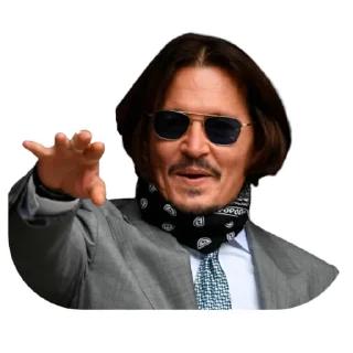 🙌-Johnny Depp, Telegram Sticker