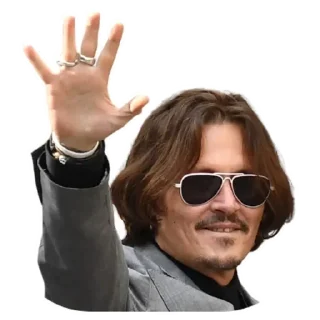 👋-Johnny Depp, Telegram Sticker