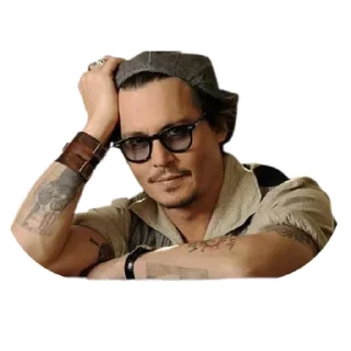 😊-Johnny Depp, Telegram Sticker