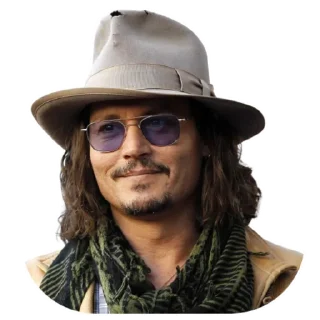 😊-Johnny Depp, Telegram Sticker