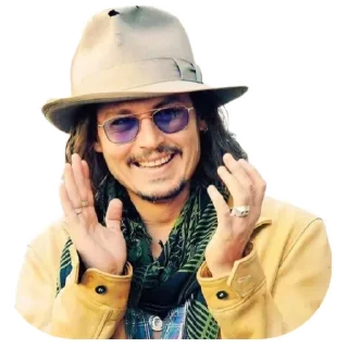 👏-Johnny Depp, Telegram Sticker