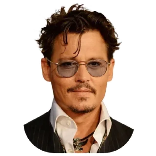 😊-Johnny Depp, Telegram Sticker