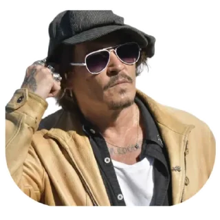 😎-Johnny Depp, Telegram Sticker