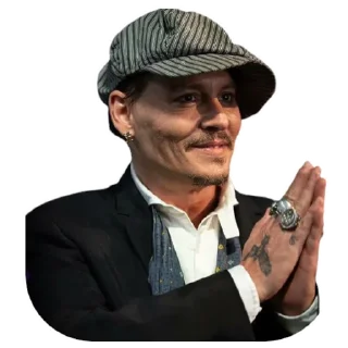 🙏-Johnny Depp, Telegram Sticker