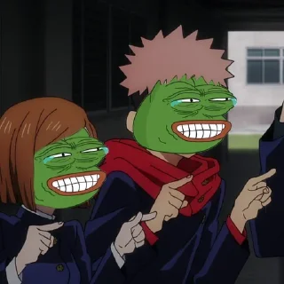 😂-jujutsu pepe @Toji_sama, Telegram Sticker