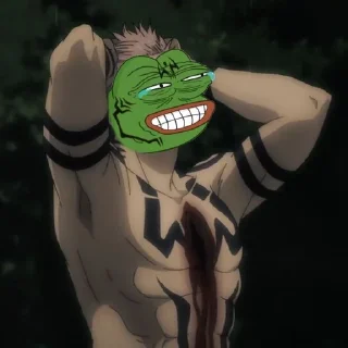 😂-jujutsu pepe @Toji_sama, Telegram Sticker