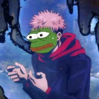 😰-jujutsu pepe @Toji_sama, Telegram Sticker