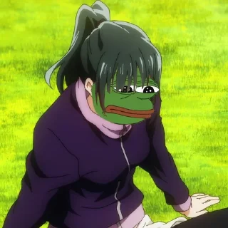 😐-jujutsu pepe @Toji_sama, Telegram Sticker