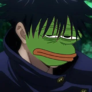 😒-jujutsu pepe @Toji_sama, Telegram Sticker