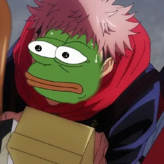 😰-jujutsu pepe @Toji_sama, Telegram Sticker