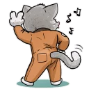 🎤-Kamikaze Cat, Telegram Sticker