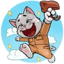 😆-Kamikaze Cat, Telegram Sticker
