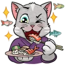 🍤-Kamikaze Cat, Telegram Sticker