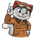 👋-Kamikaze Cat, Telegram Sticker