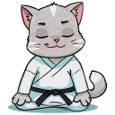 😇-Kamikaze Cat, Telegram Sticker