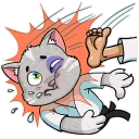 😨-Kamikaze Cat, Telegram Sticker
